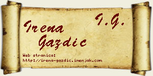 Irena Gazdić vizit kartica